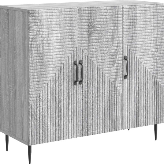 Serviesskap Grå sonoma 89 x 34,5 x 80 cm Konstruert tre Serviesskap Grå sonoma 89 x 34,5 x 80 cm Konstruert tre