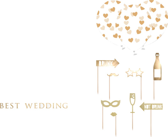 Partydeco Fotoprops Bryllup PBF2