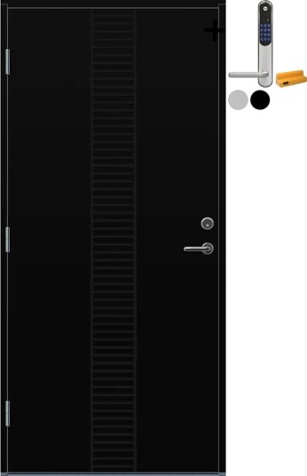 Sidefelt Bygg1 Hamar Thermoisolert med Yale Doorman Classic Home