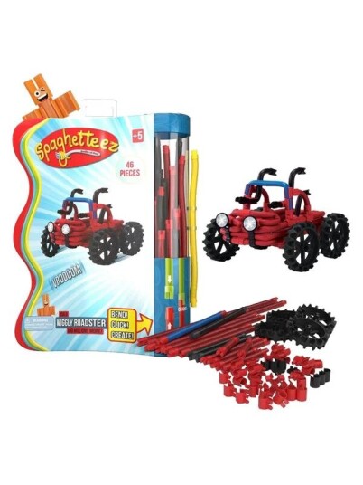 ClicSpaghetteez Wiggly Roadsters Flexible Building Rods 46pcs.