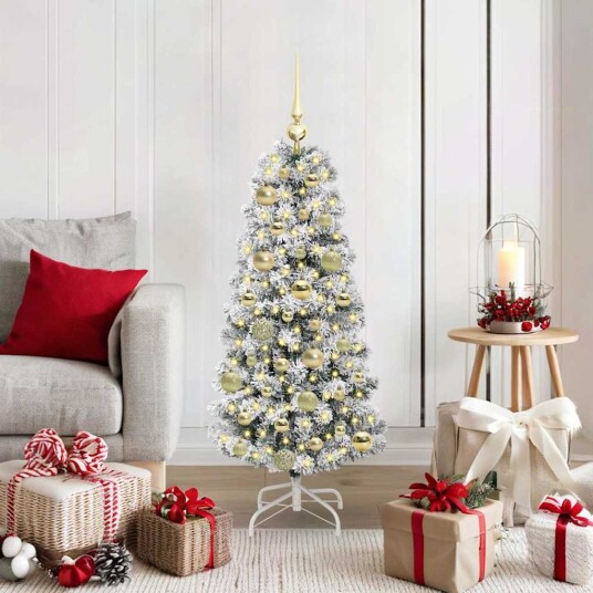 Kunstig sammensatt juletre med LED  stripelys 120 cm PVC