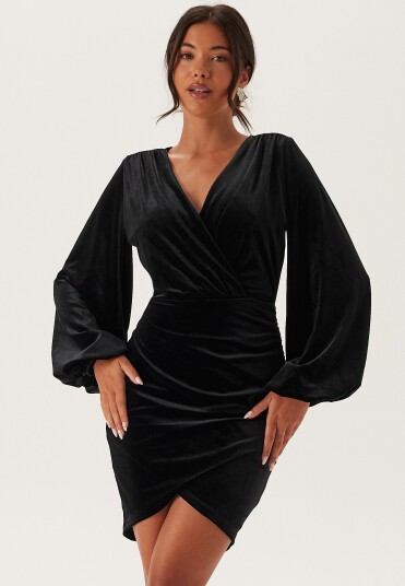 Bubbleroom Occasion Velvet Wrap Dress