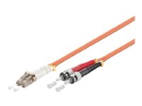 MicroConnect 2m Fiberoptisk Nettverkskabel LC/UPC til ST/UPC Dupleks OM2 Oransje