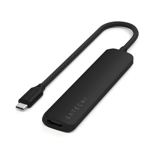 Satechi Slim 6 Multiport Adapter Svart Satechi Slim 6 Multiport Adapter Svart