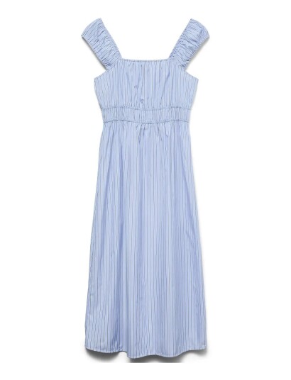 Vero Moda Vmleya Sl 7/8 Stripe Dress Wvn Blue L