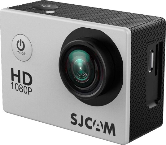 SJCAM SJ4000 actionkamera med tilbehørspakke 22 deler sølv