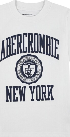 Abercrombie & Fitch T skjorte   Bright White m. Navy   Abercrombie & Fitch   11 12 år 146 152   T skjorte   Hvit