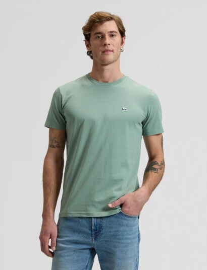 Lee Jeans Ss Patch Logo Tee Blue L x 00