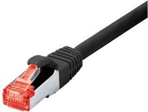 Patchkabel S-Stp (Pimf) Cat 6 Svart 0,25 M Patchkabel Med Spesielt Smal Knekkbeskyttelse (715003S)