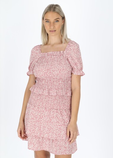 Seaside Miami Smock Top W Dusty Rose Flower 36 Topper