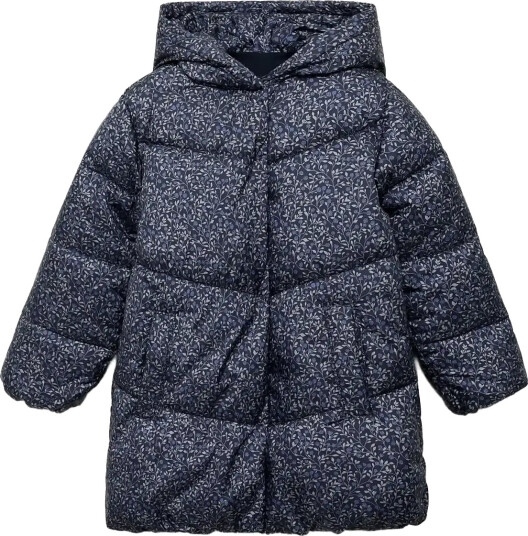 Mango Floral-Print Coat Navy 13-14 Mango Floral-Print Coat Navy 13-14
