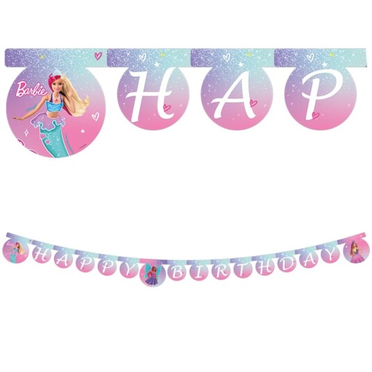 Barbie "Happy Birthday" Girlander 2 Meter