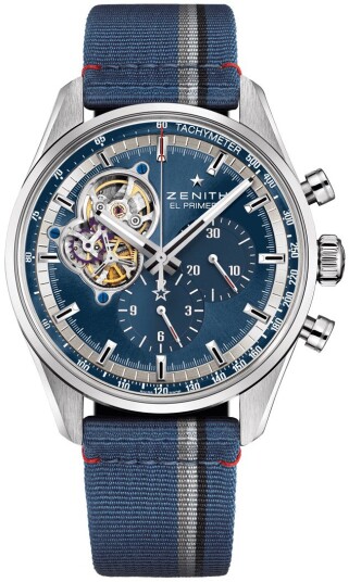 Zenith Herreklokke 03.20416.4061 51.C802 El Primero Blå/Tekstil Ø42