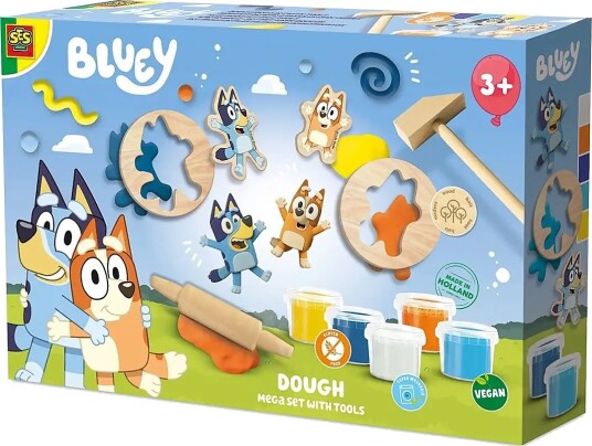 SES Creative Bluey Dough Mega Set 5 X 90G Multi/patterned ONE SIZE