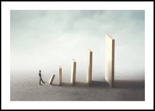 Domino Effect Consequence Plakat Plakat / 100x150cm