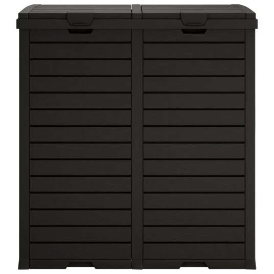 vidaXL Utendørs søppelkasse svart 78x41x86 cm polypropylen