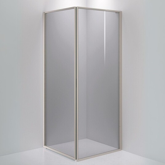INR Iconic Nordic Rooms Dusjhjørne Edge 13 Måltlpasset - Venstre / Stone Grått Glass