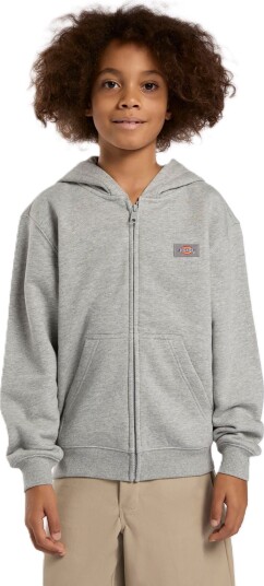 Dickies Kid's Youth Oakport Full Zip Hoodie Heather Gray S