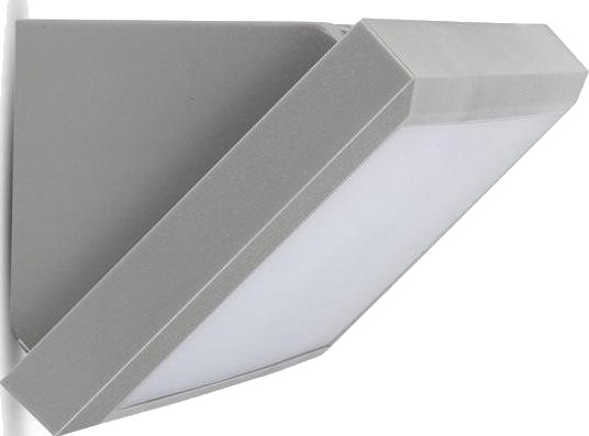 V Tac 12W Vegglampe Utendørs Grå 4200K Ip65 V Tac 12W Vegglampe Utendørs Grå 4200K Ip65