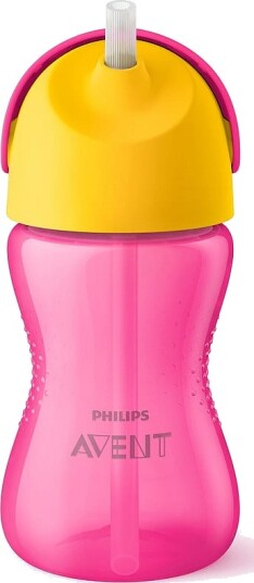 Philips Kopp m Sugerør 300 ml Rosa Gul