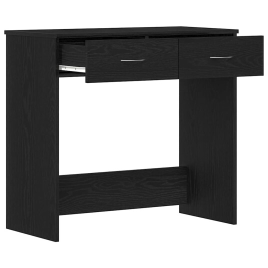  Skrivebord Svart Eik 80x40x75 cm Laget av Tre