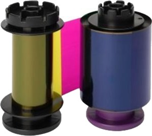 Evolis Farge Cyan Magenta Gul Fluorescerende Harpikssvart Skriverbånd Farge RT5F014NAA