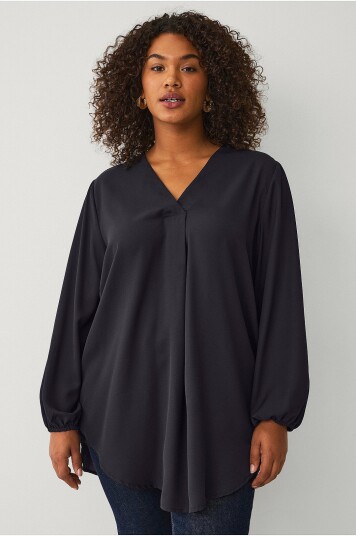 Ellos Plus Collection Tunika med v hals Svart
