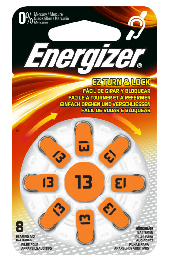 Focus Energizer Høreapparatbatteri 13 Zinc Air - 8 pk