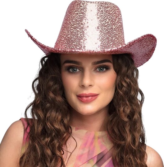 Boland Pink Paillet Cowboyhat