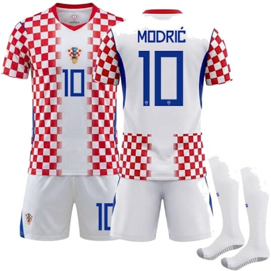 2026 VM Kroatia Hjemmedrakt Fotballtrøye Sett Nr. 10 Modrić