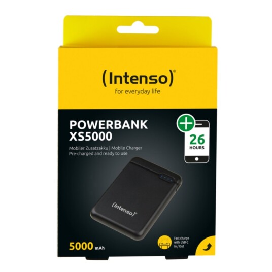 Intenso Powerbank XS5000 5000 mAh med USB-C Svart Intenso Powerbank XS5000 5000 mAh med USB-C Svart
