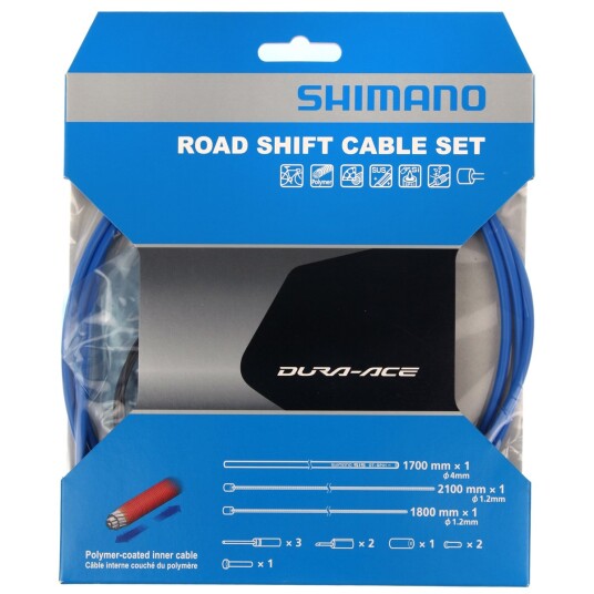 Shimano Dura Ace girkabelsett blå Shimano Dura Ace girkabelsett blå