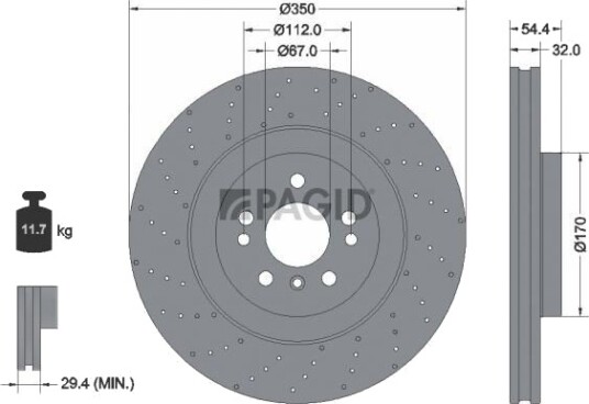PAGID 55544NHC Bremseskive