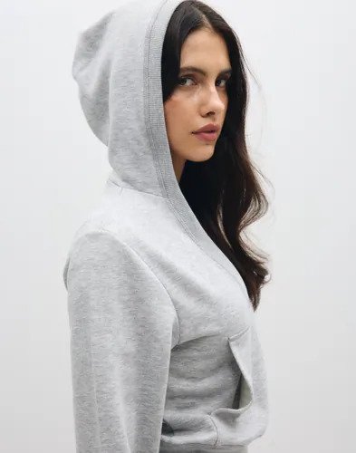 Nelly - Grå - V Neck Hoodie