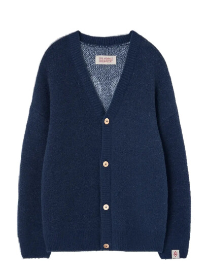 THE ANIMALS OBSERVATORY Navy Racoon Cardigan Marinblå 10 Y
