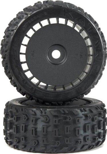 ARRMA ARA550097 dBoots Katar Tire Set Glued Black (2)