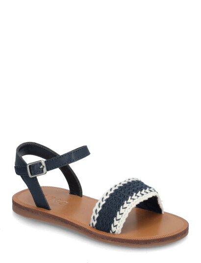 Mango Sandals With Braided Strap - Navy - 26