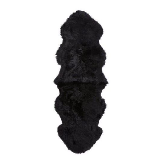 Natures Collection Saueskinn new zealand lang ull 160 cm black