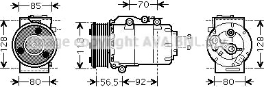 AC kompressor PRASCO FDAK394 AC kompressor PRASCO FDAK394