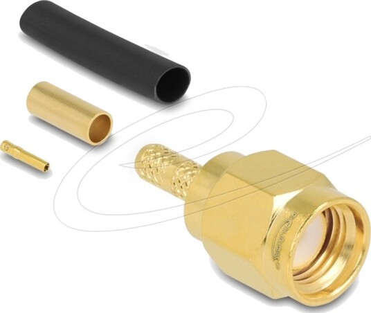 Delock Rp Sma Hann For Krymping Av Rg 174 / Rg 316 Med Matchende Krympeslange