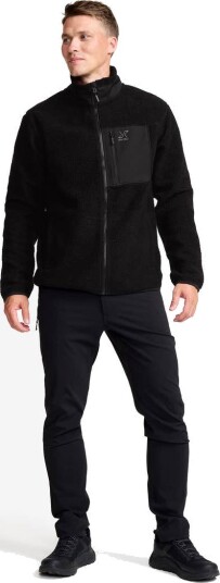 Revolutionrace Herre Overdeler Fleece & midlayers High Pile Fleece Jacket Herre Black XL