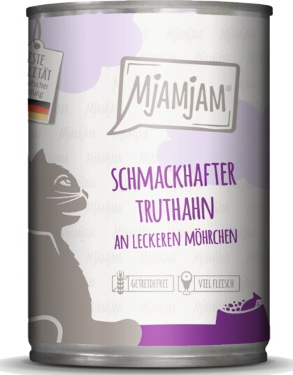 Mjamjam Våtfôr Smakfull Med Deilige Gulrøtter Kalkun 6 X 400 G