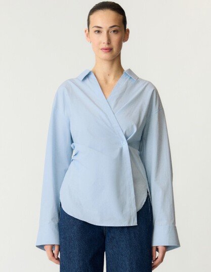 YAS Yasaremia Ls Shirt S. Blue 34