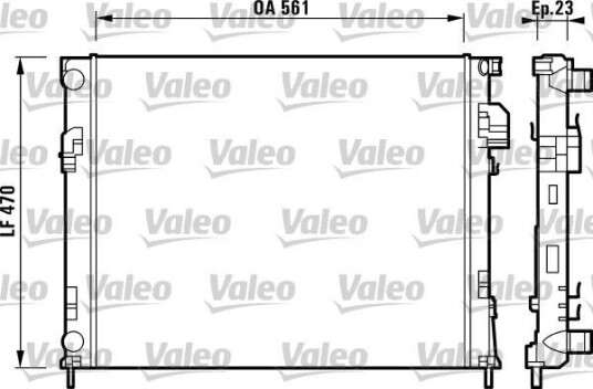 Radiator VALEO 732853 Radiator VALEO 732853
