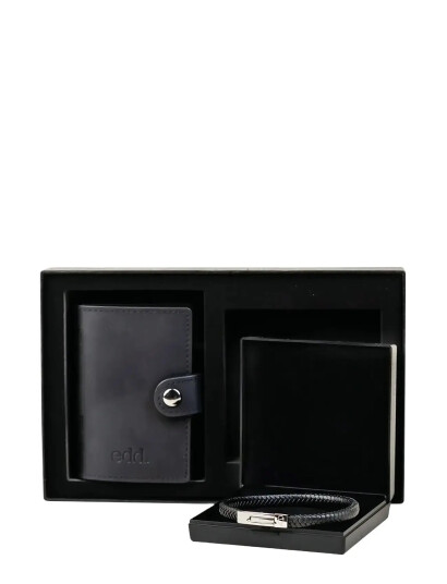 edd. Gift Set Card Holder/Bracelet - Black - 5 cm