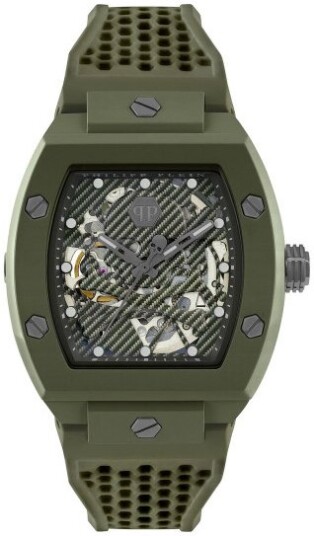 Philipp Plein Herreklokke PWVBA0223 The Skeleton Grå/Gummi Philipp Plein Herreklokke PWVBA0223 The Skeleton Grå/Gummi