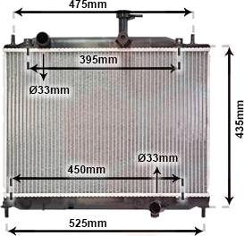VAN WEZEL 82002170 Radiator motorkjøling VAN WEZEL 82002170 Radiator motorkjøling