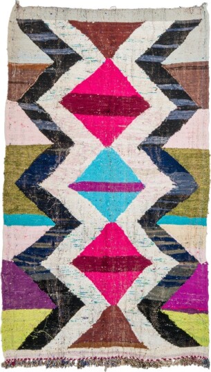 Marokkansk Boucherouite teppe 135 x 230 cm Størrelse: 135 x 230 cm