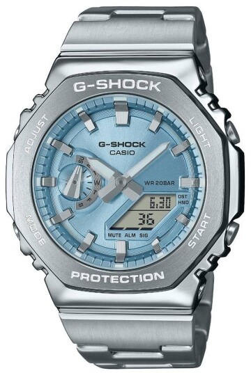Casio Herreklokke GM-2110D-2AER G-shock Blå/Stål Ø44.4 mm