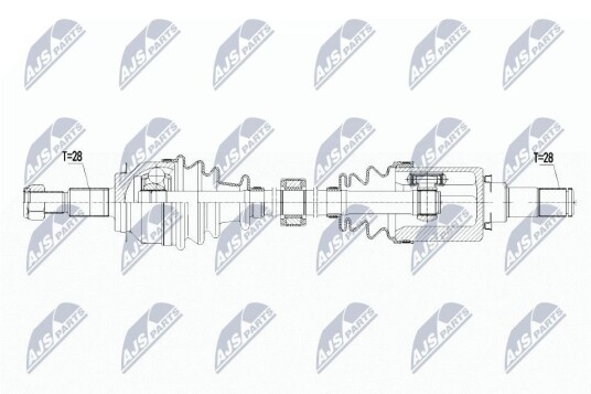 Nty Drivaksel NTY NPW MZ 054 Nty Drivaksel NTY NPW MZ 054